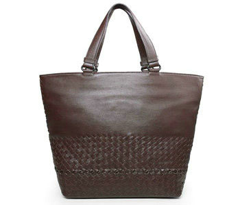 Bottega Veneta waxed leather tote 16053 coffee Bottega Veneta waxed leather tote 16053 coffee
